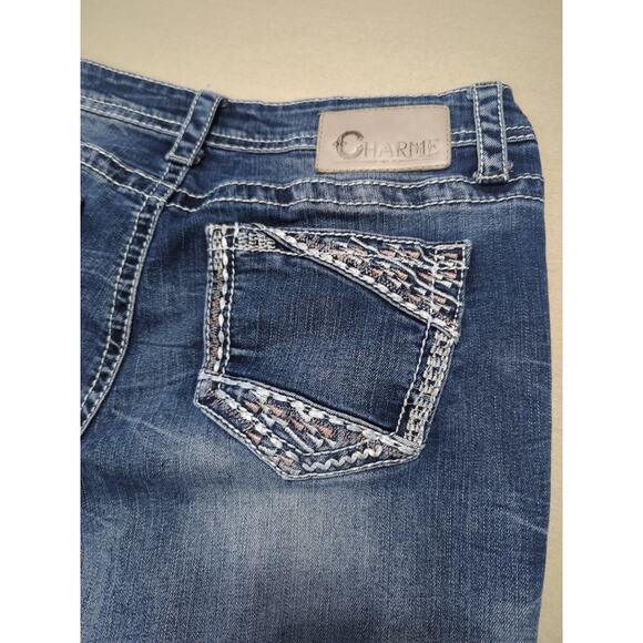 Grace in LA Denim - Charme by Grace Aztec Bootcut Jeans Women's 31 Embroidered Low Rise Western Boho